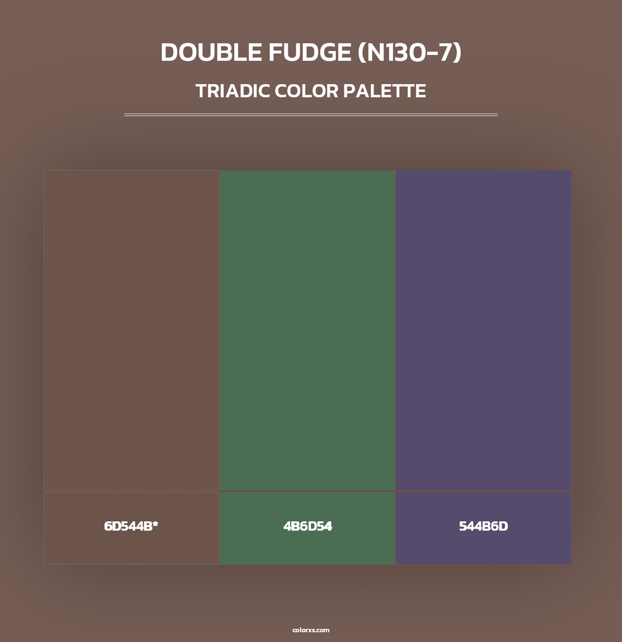 Double Fudge (N130-7) - Triadic Color Palette