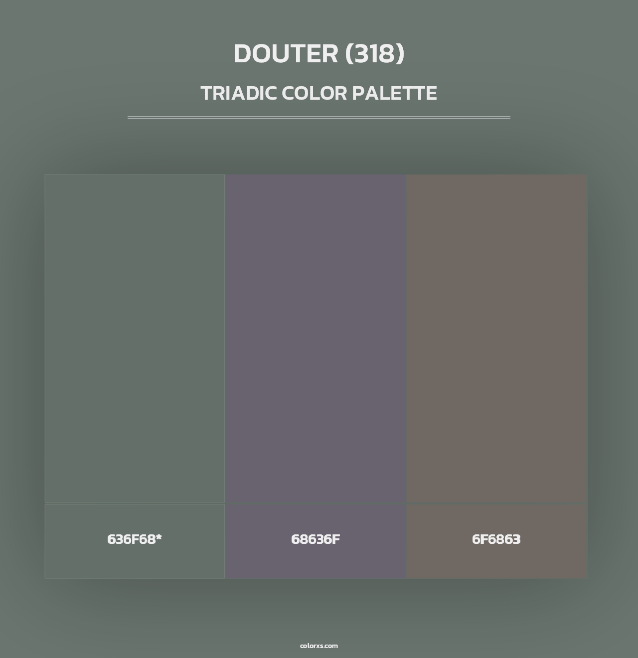 Douter (318) - Triadic Color Palette