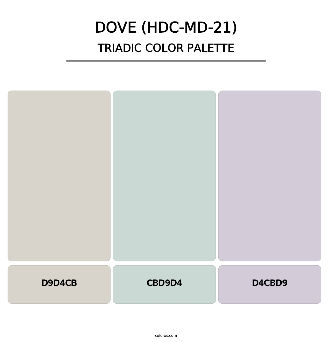 Dove (HDC-MD-21) - Triadic Color Palette