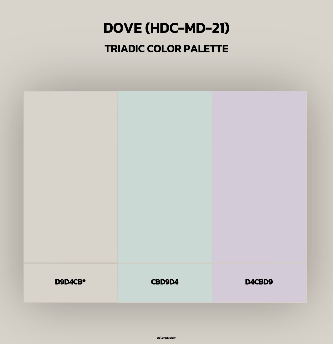 Dove (HDC-MD-21) - Triadic Color Palette