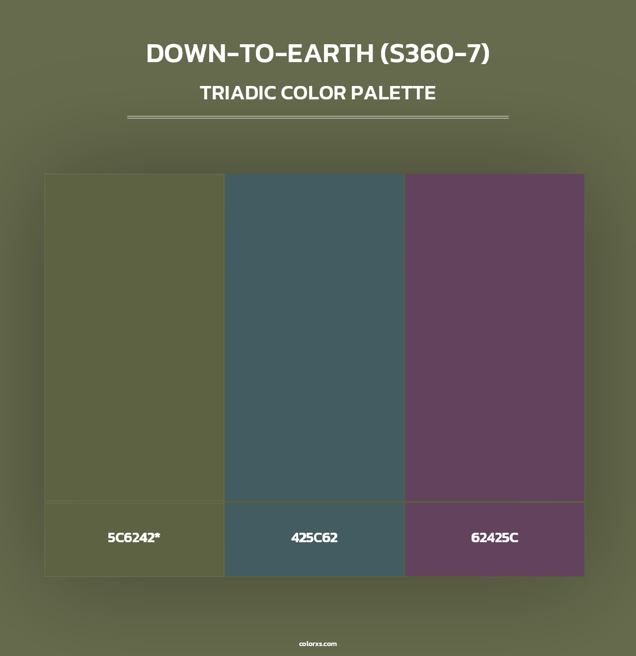 Down-To-Earth (S360-7) - Triadic Color Palette