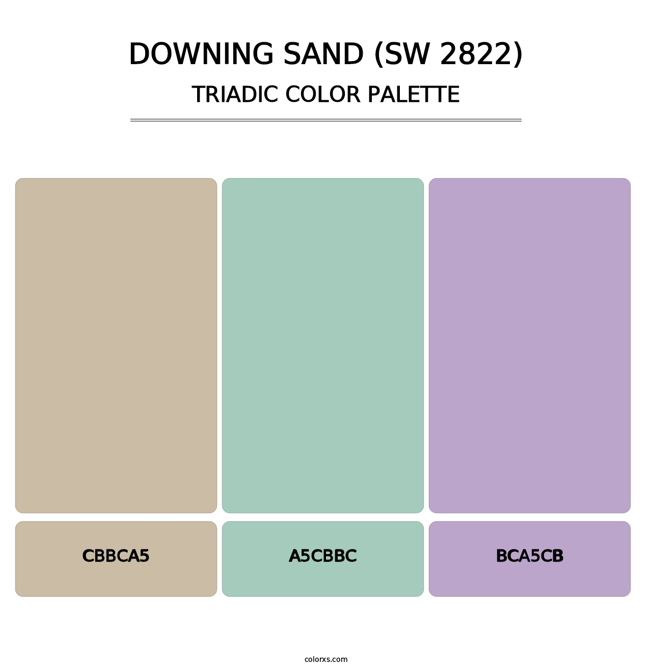 Downing Sand (SW 2822) - Triadic Color Palette