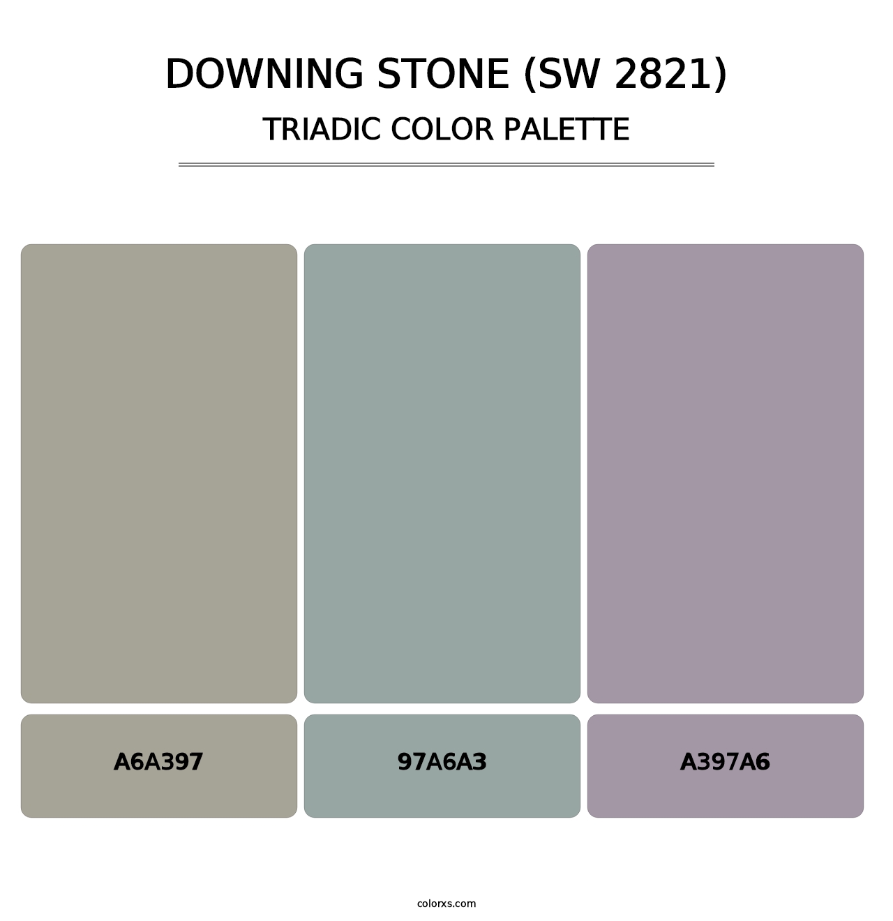 Downing Stone (SW 2821) - Triadic Color Palette
