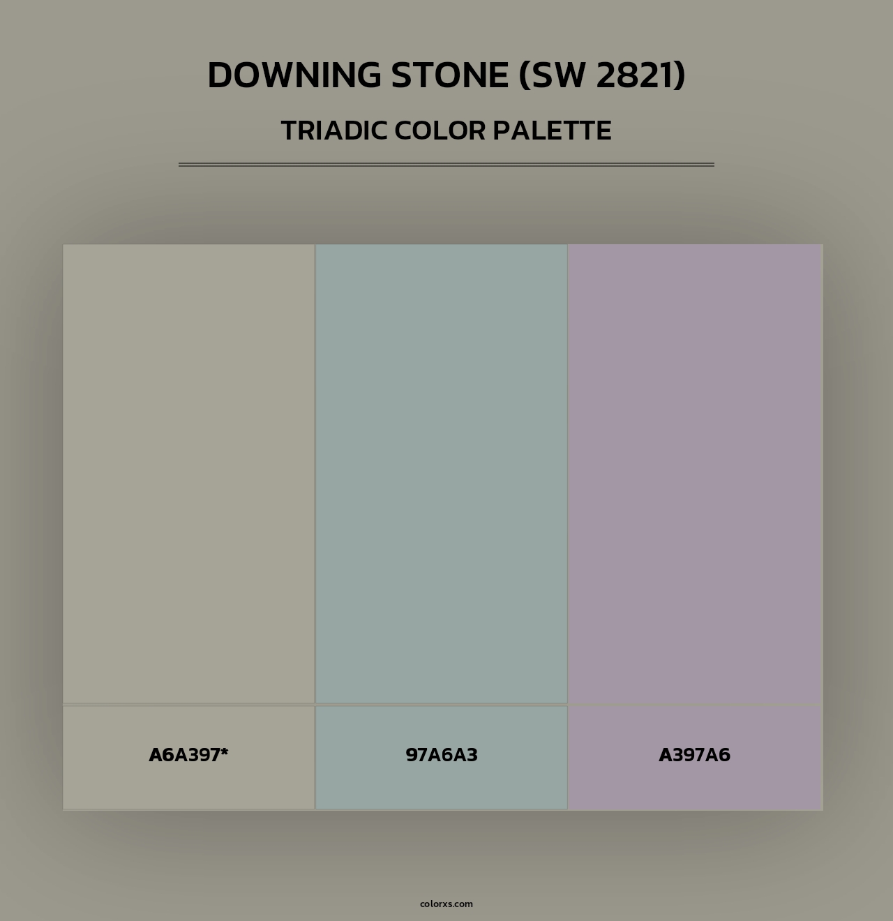Downing Stone (SW 2821) - Triadic Color Palette