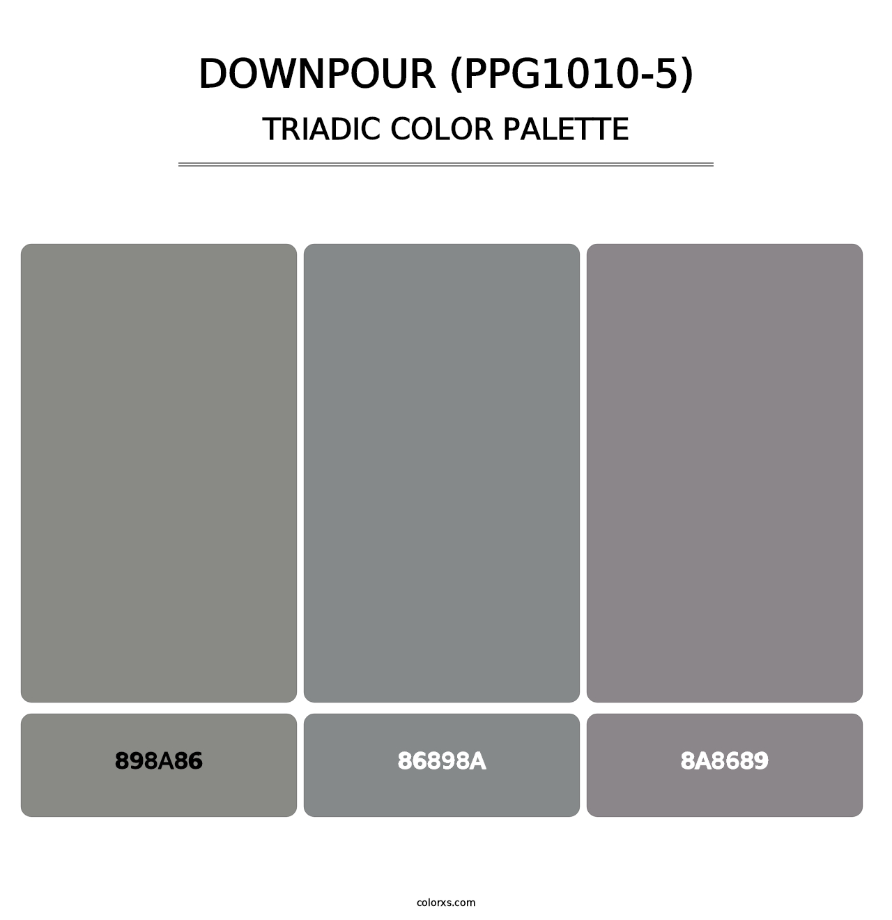 Downpour (PPG1010-5) - Triadic Color Palette