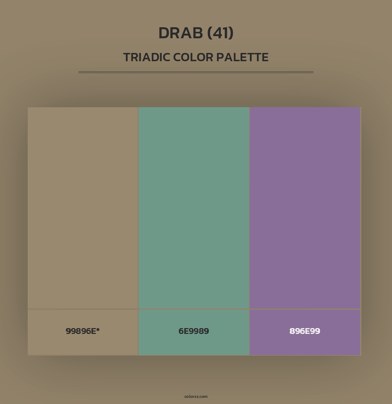 Drab (41) - Triadic Color Palette