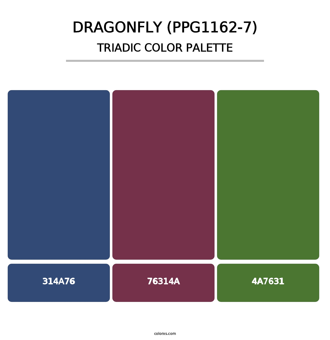 Dragonfly (PPG1162-7) - Triadic Color Palette