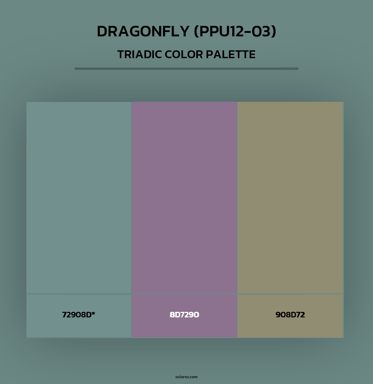 Dragonfly (PPU12-03) - Triadic Color Palette