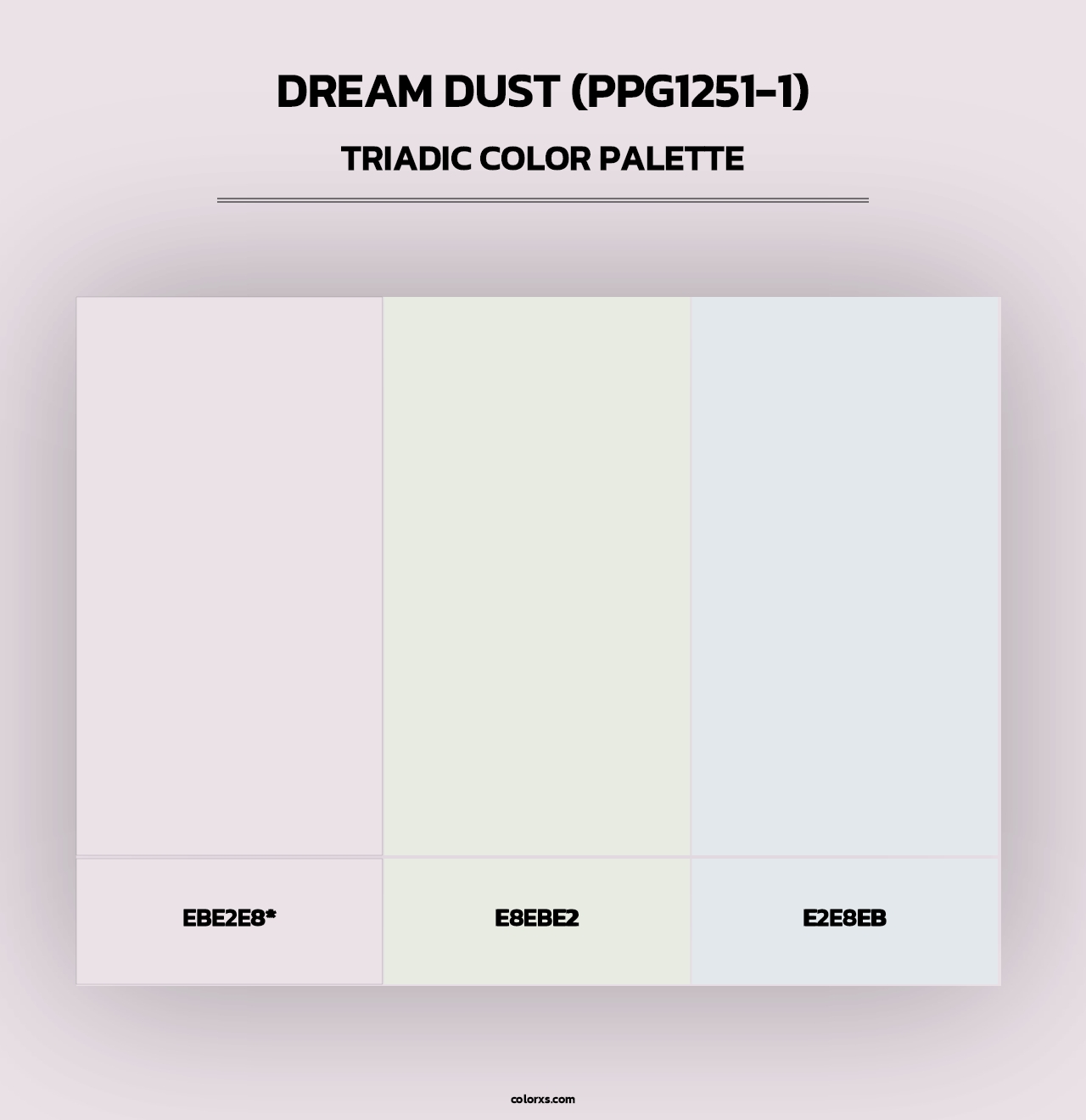 Dream Dust (PPG1251-1) - Triadic Color Palette