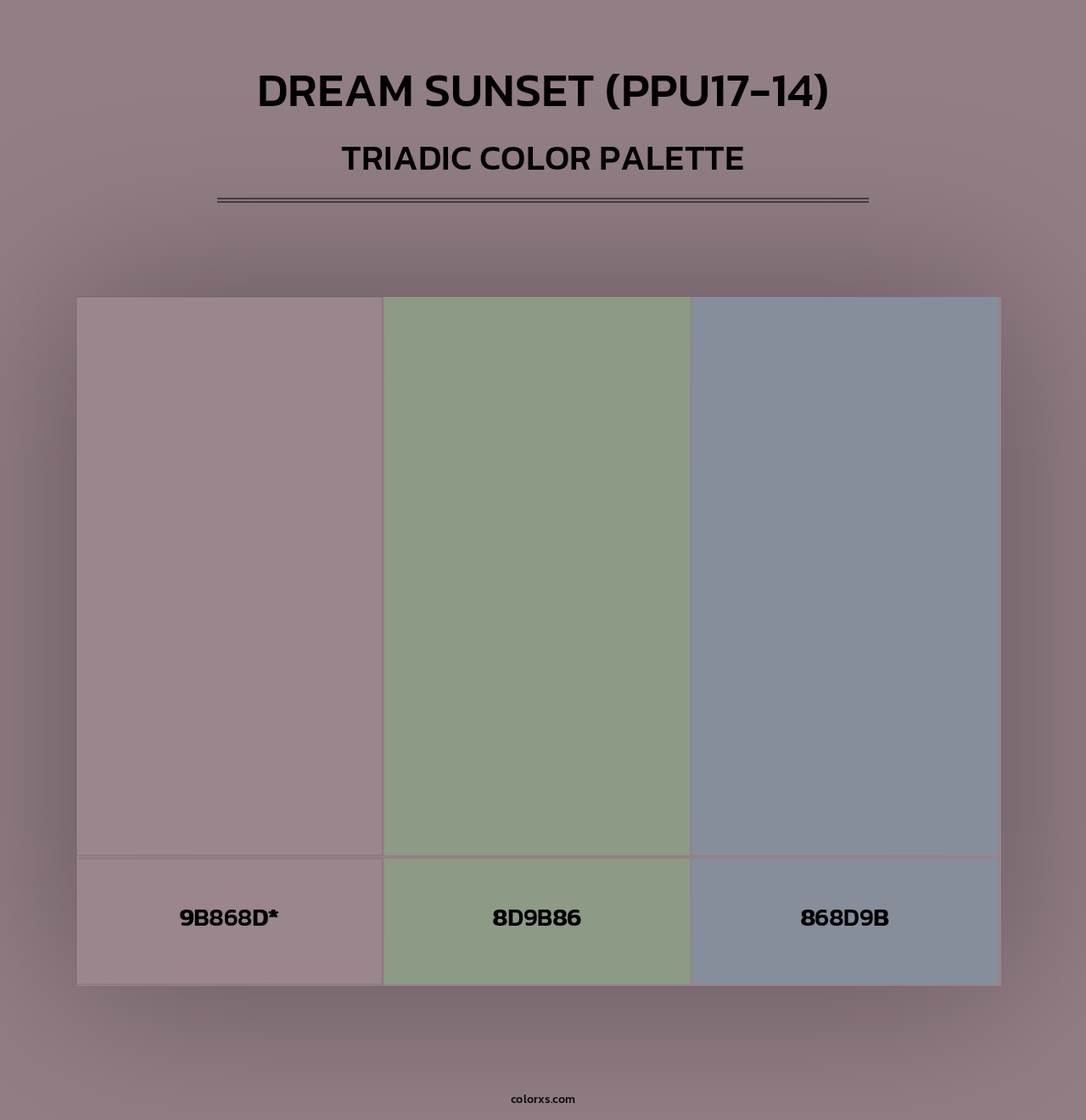 Dream Sunset (PPU17-14) - Triadic Color Palette