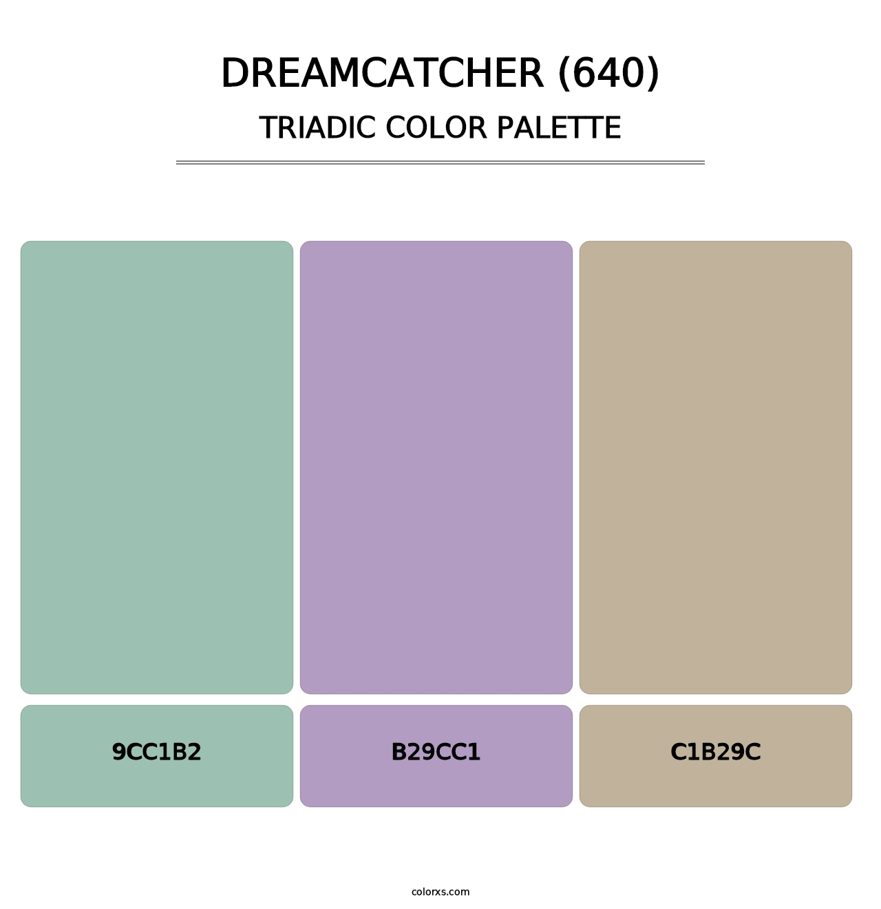 Dreamcatcher (640) - Triadic Color Palette