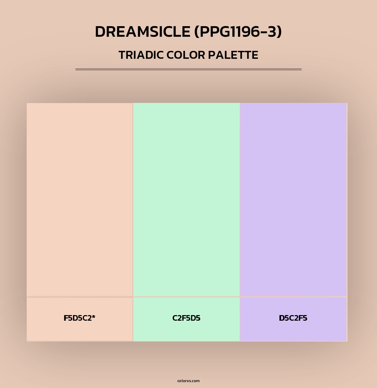 Dreamsicle (PPG1196-3) - Triadic Color Palette