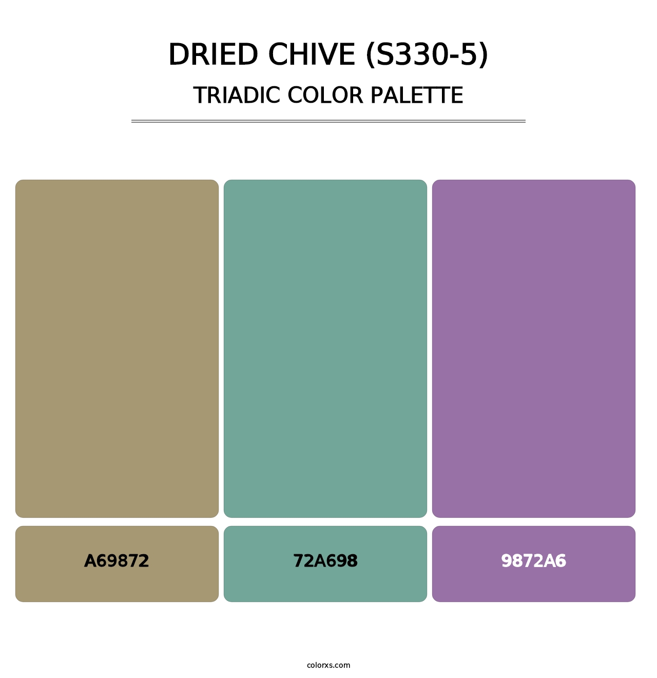 Dried Chive (S330-5) - Triadic Color Palette