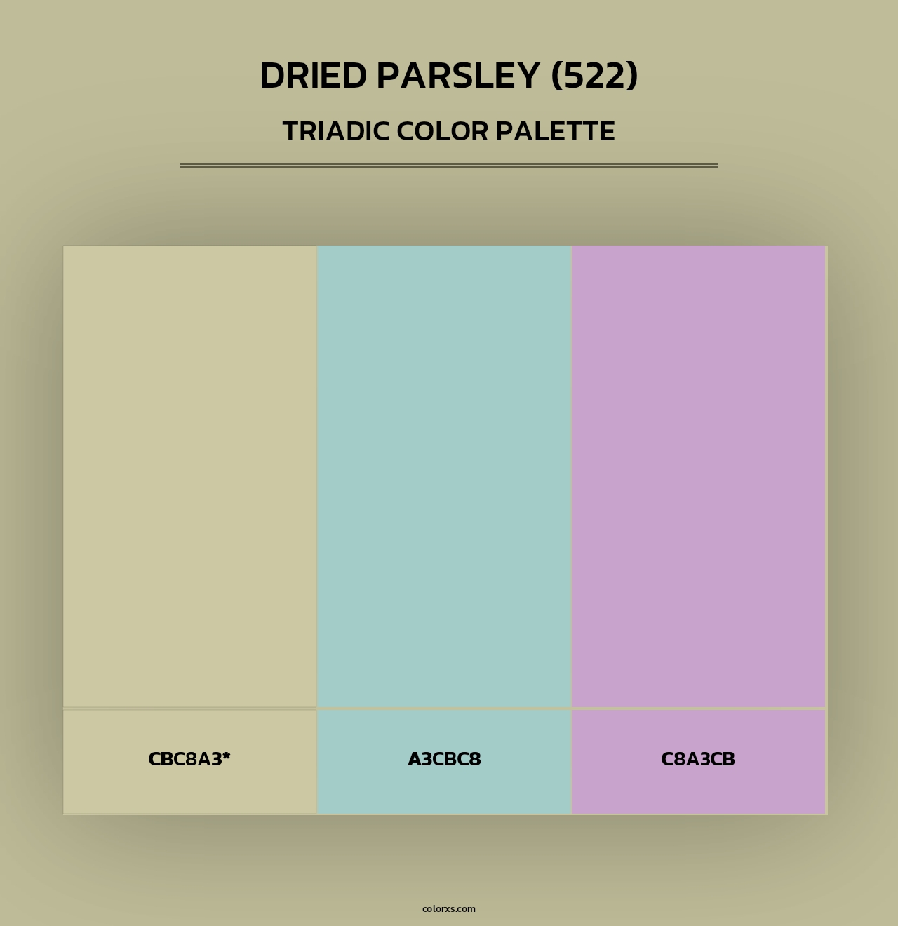 Dried Parsley (522) - Triadic Color Palette