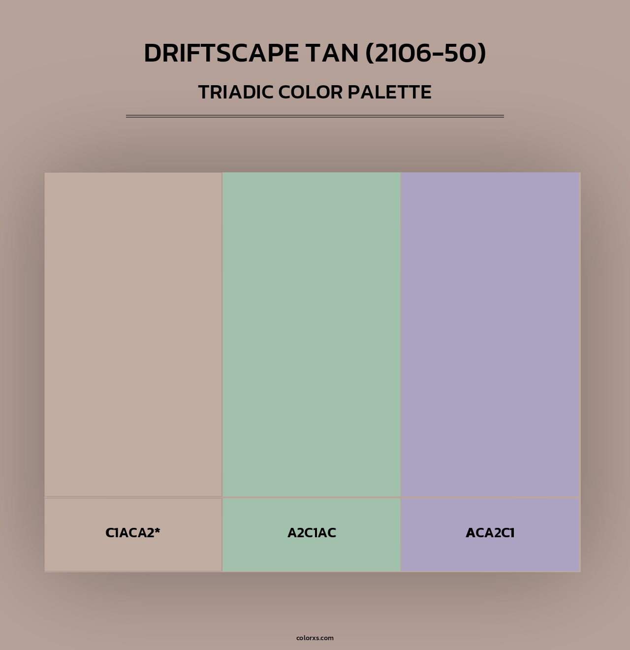 Driftscape Tan (2106-50) - Triadic Color Palette