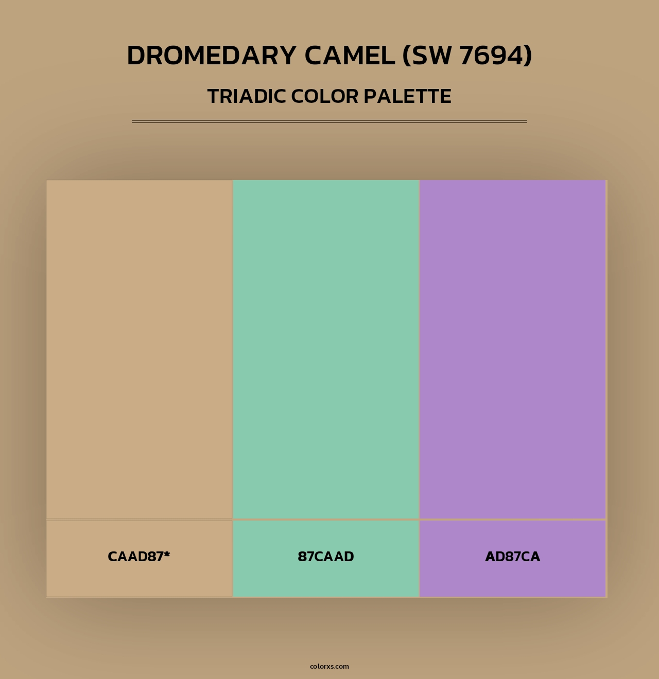 Dromedary Camel (SW 7694) - Triadic Color Palette