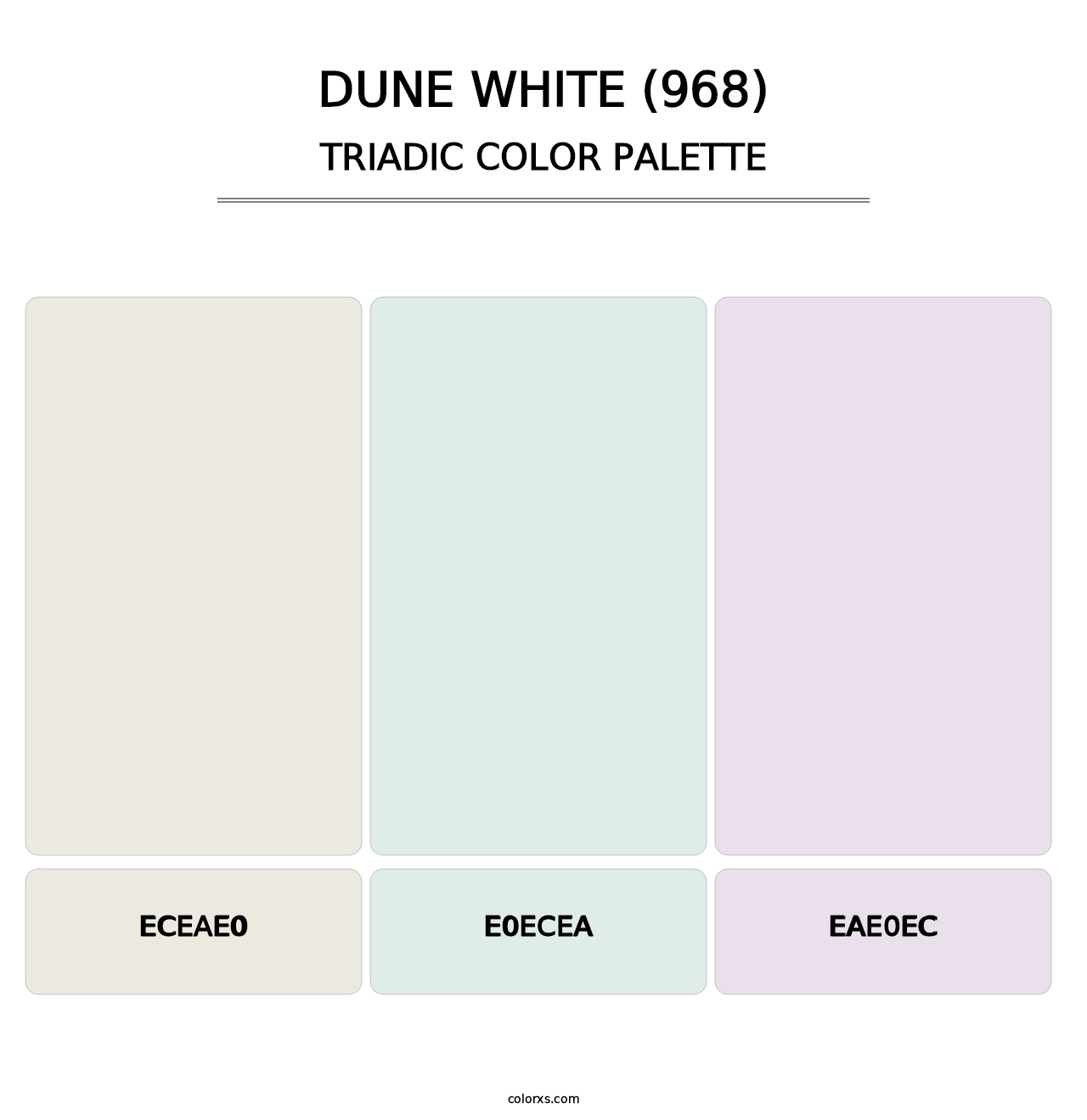 Dune White (968) - Triadic Color Palette