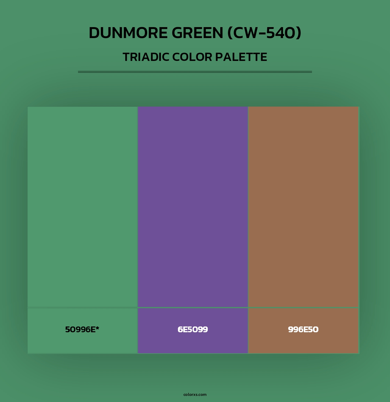 Dunmore Green (CW-540) - Triadic Color Palette