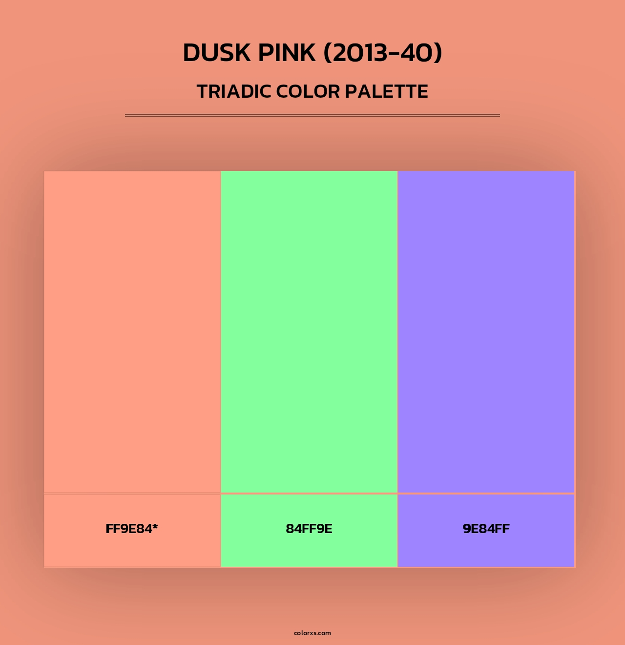 Dusk Pink (2013-40) - Triadic Color Palette