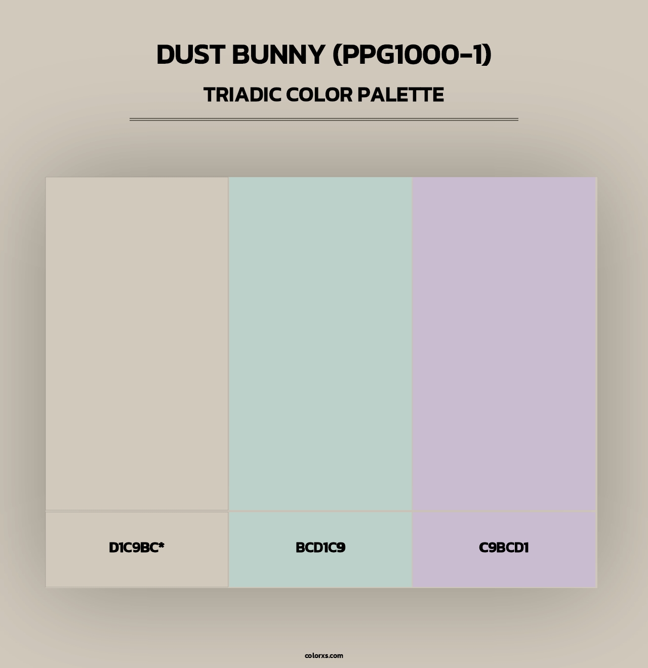 Dust Bunny (PPG1000-1) - Triadic Color Palette