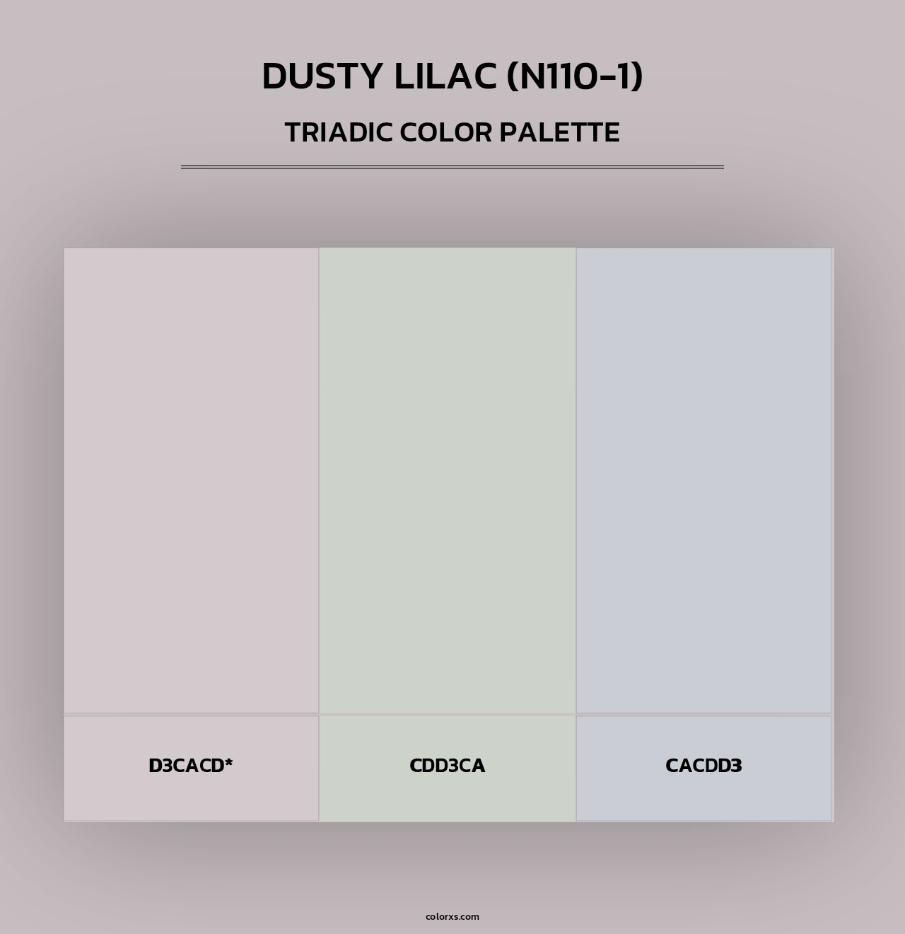 Dusty Lilac (N110-1) - Triadic Color Palette