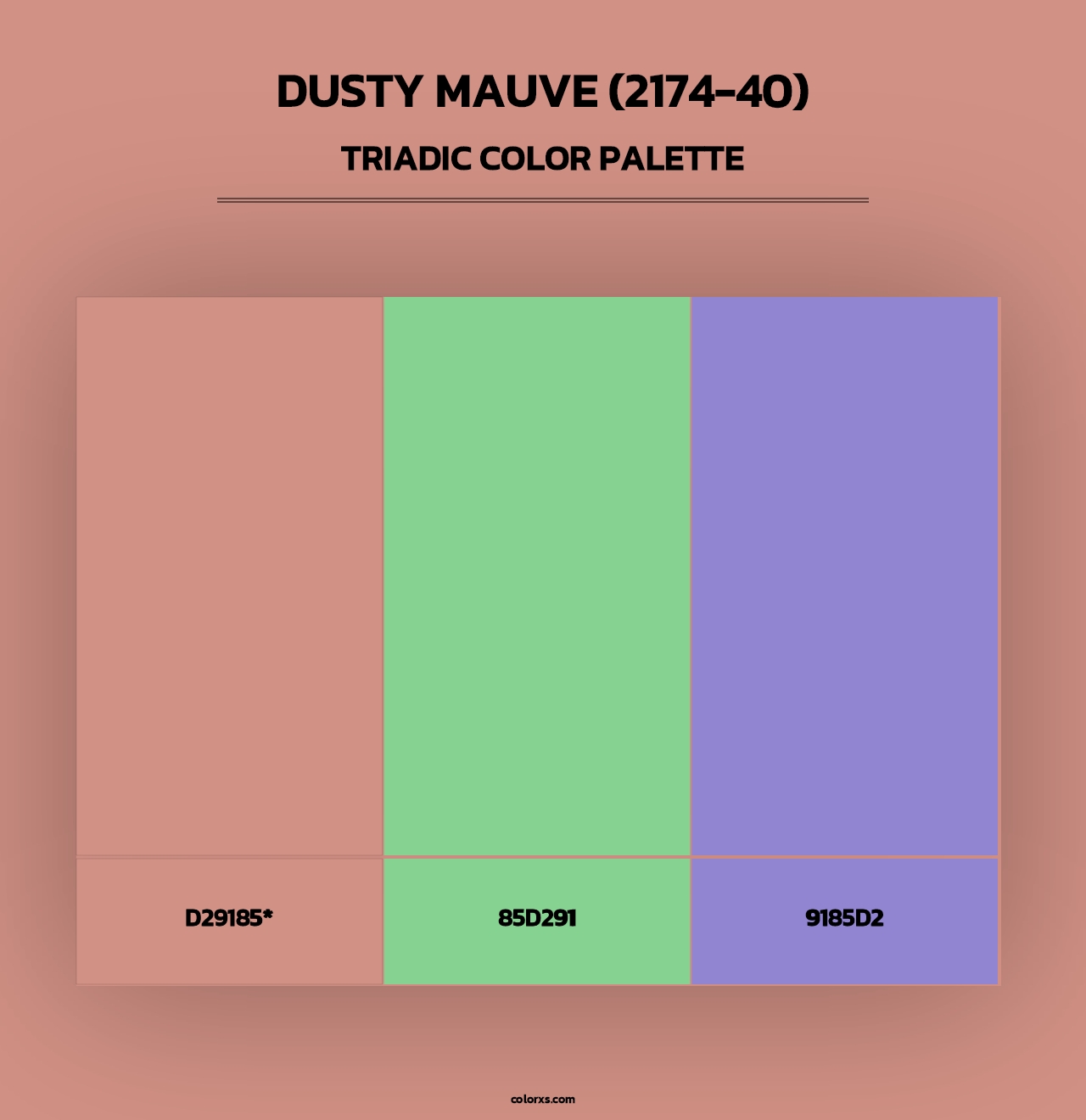 Dusty Mauve (2174-40) - Triadic Color Palette