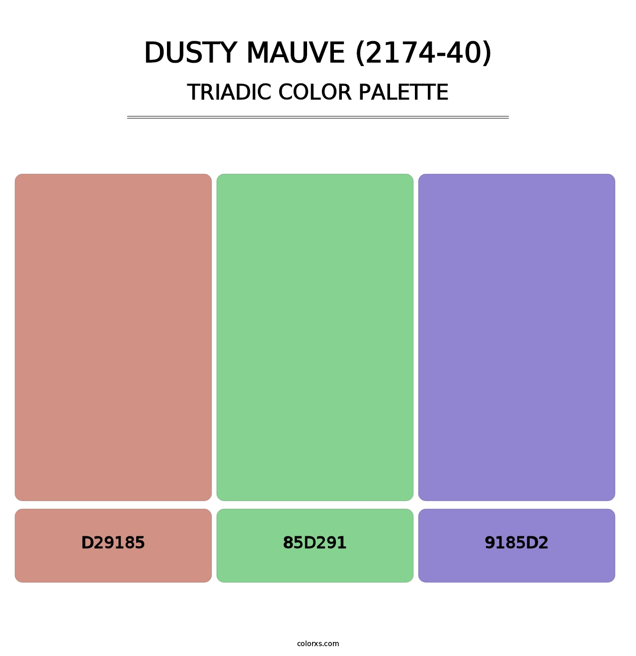 Dusty Mauve (2174-40) - Triadic Color Palette