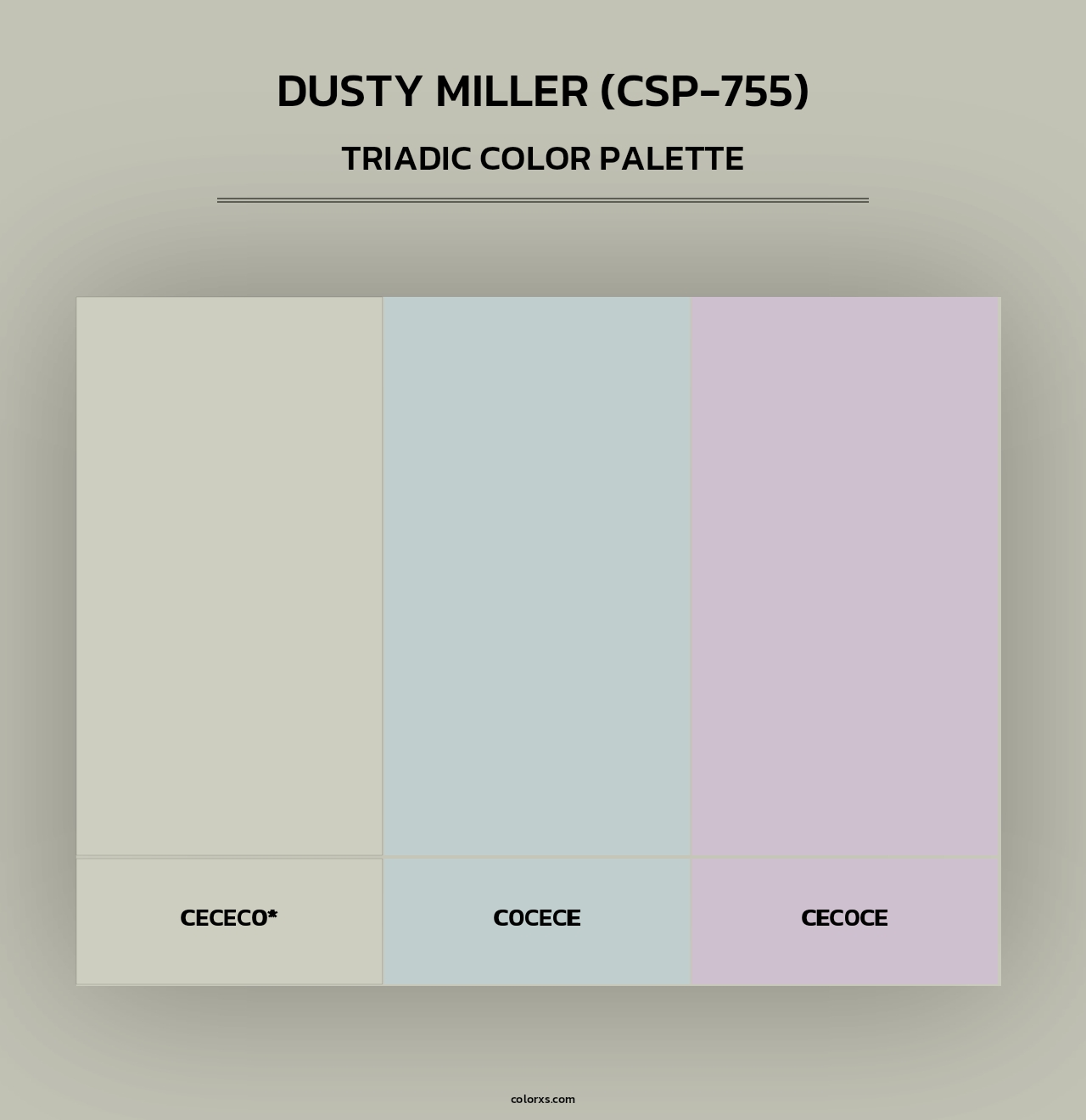 Dusty Miller (CSP-755) - Triadic Color Palette