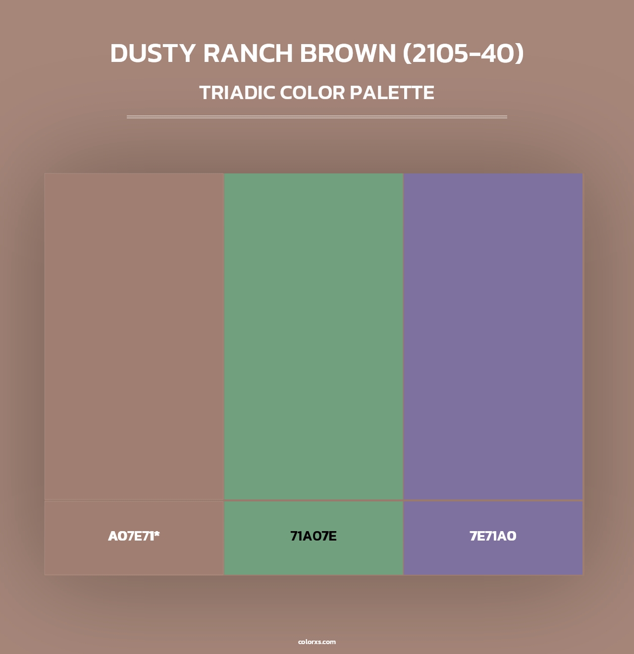 Dusty Ranch Brown (2105-40) - Triadic Color Palette