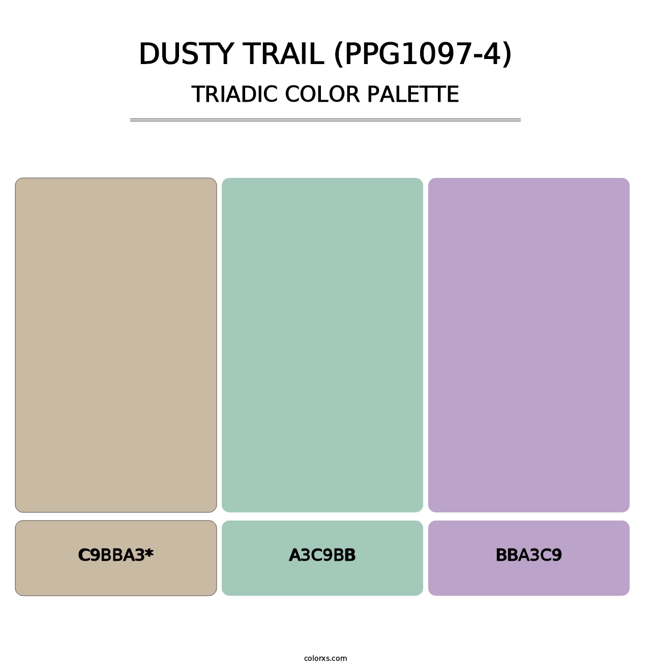 Dusty Trail (PPG1097-4) - Triadic Color Palette