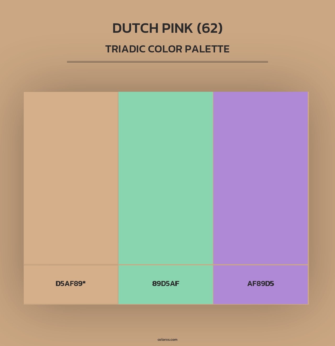 Dutch Pink (62) - Triadic Color Palette