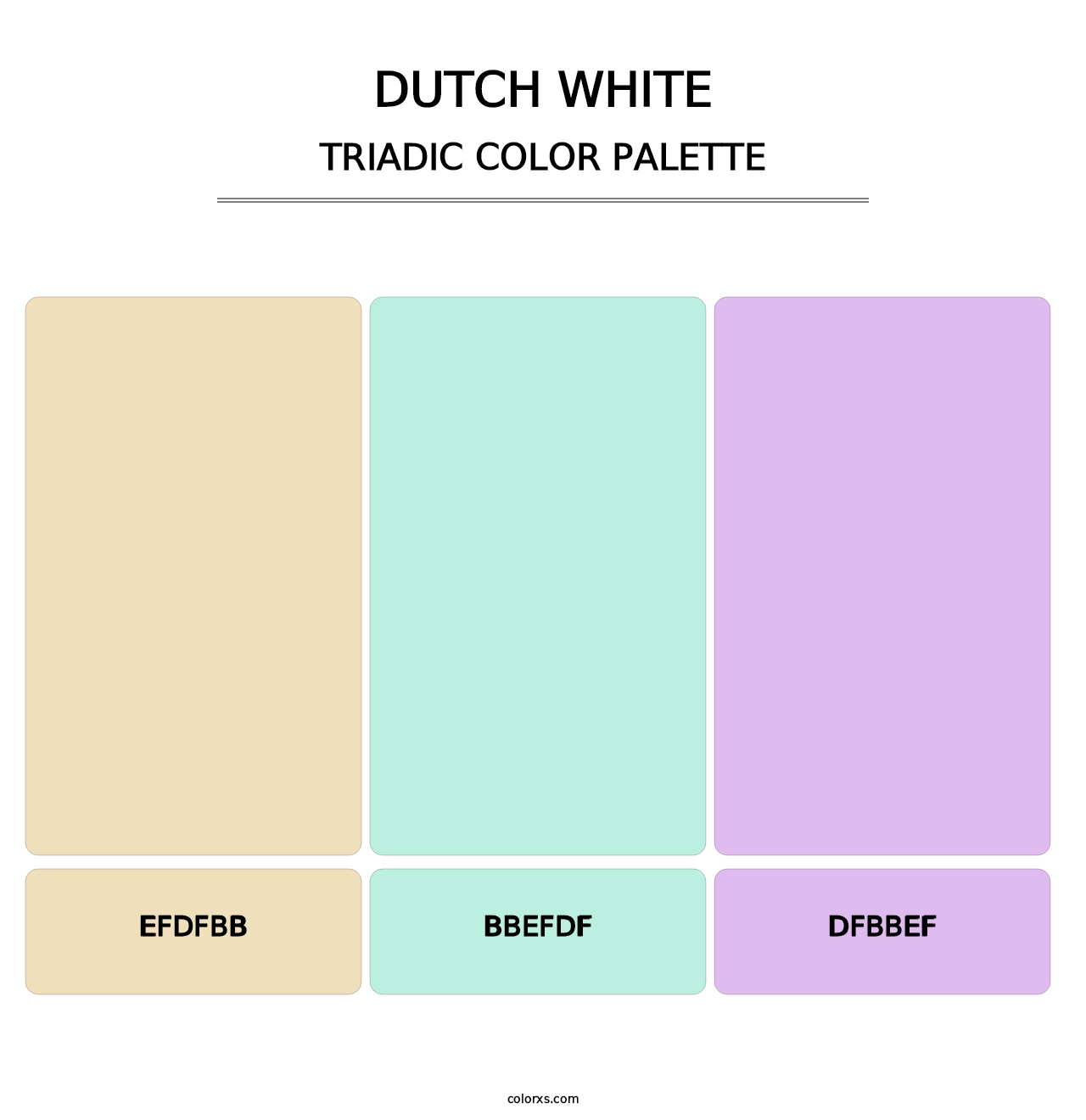 Dutch White - Triadic Color Palette