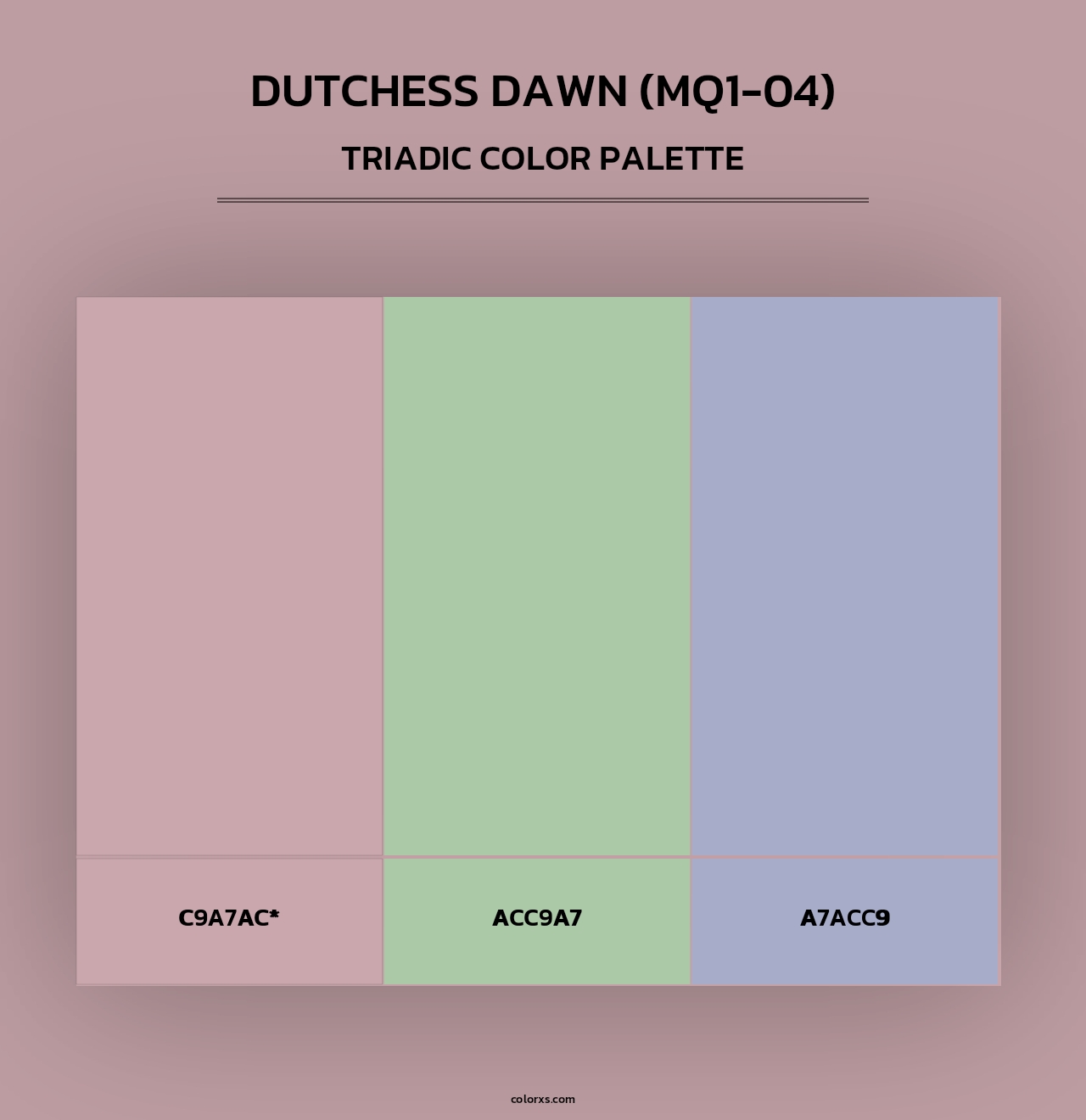 Dutchess Dawn (MQ1-04) - Triadic Color Palette