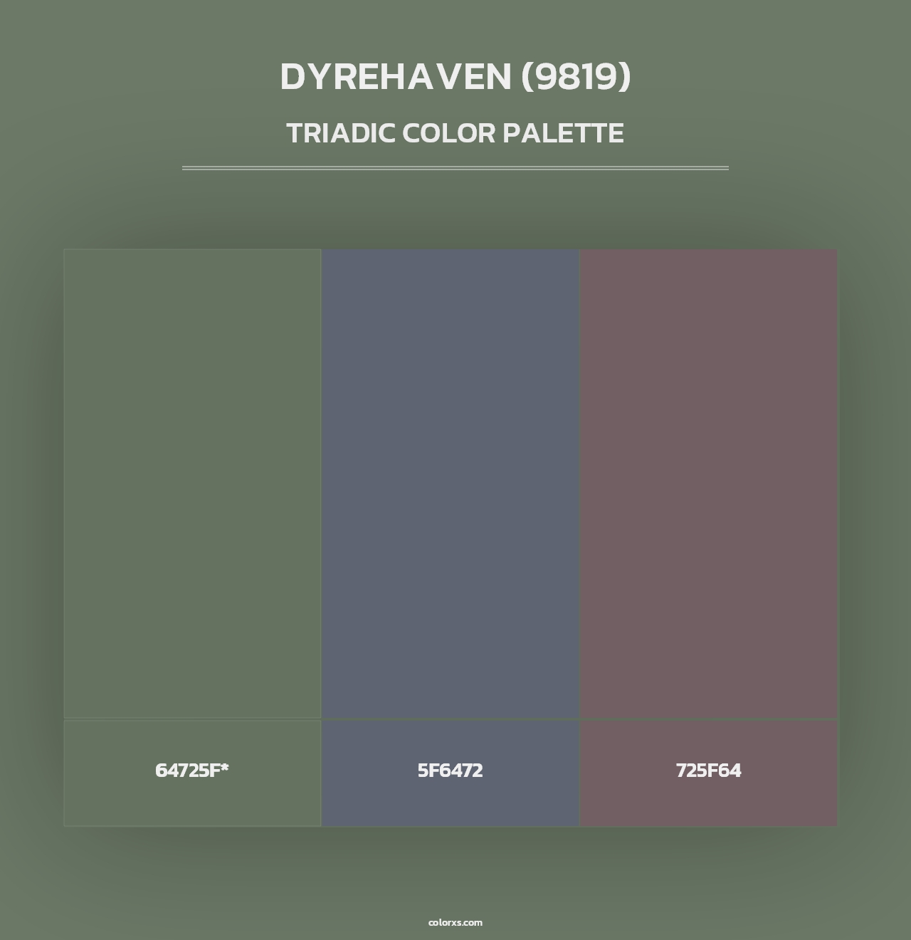 Dyrehaven (9819) - Triadic Color Palette