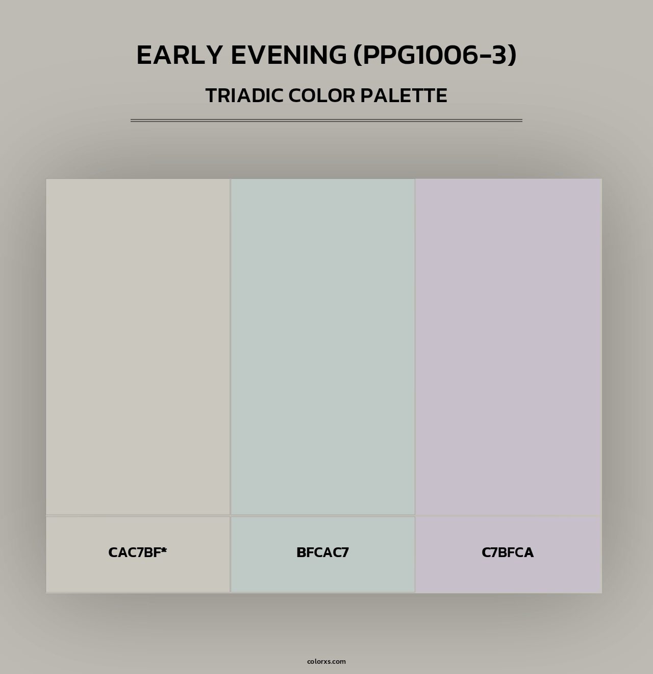 Early Evening (PPG1006-3) - Triadic Color Palette