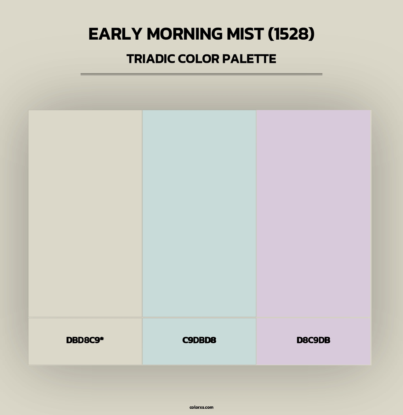 Early Morning Mist (1528) - Triadic Color Palette