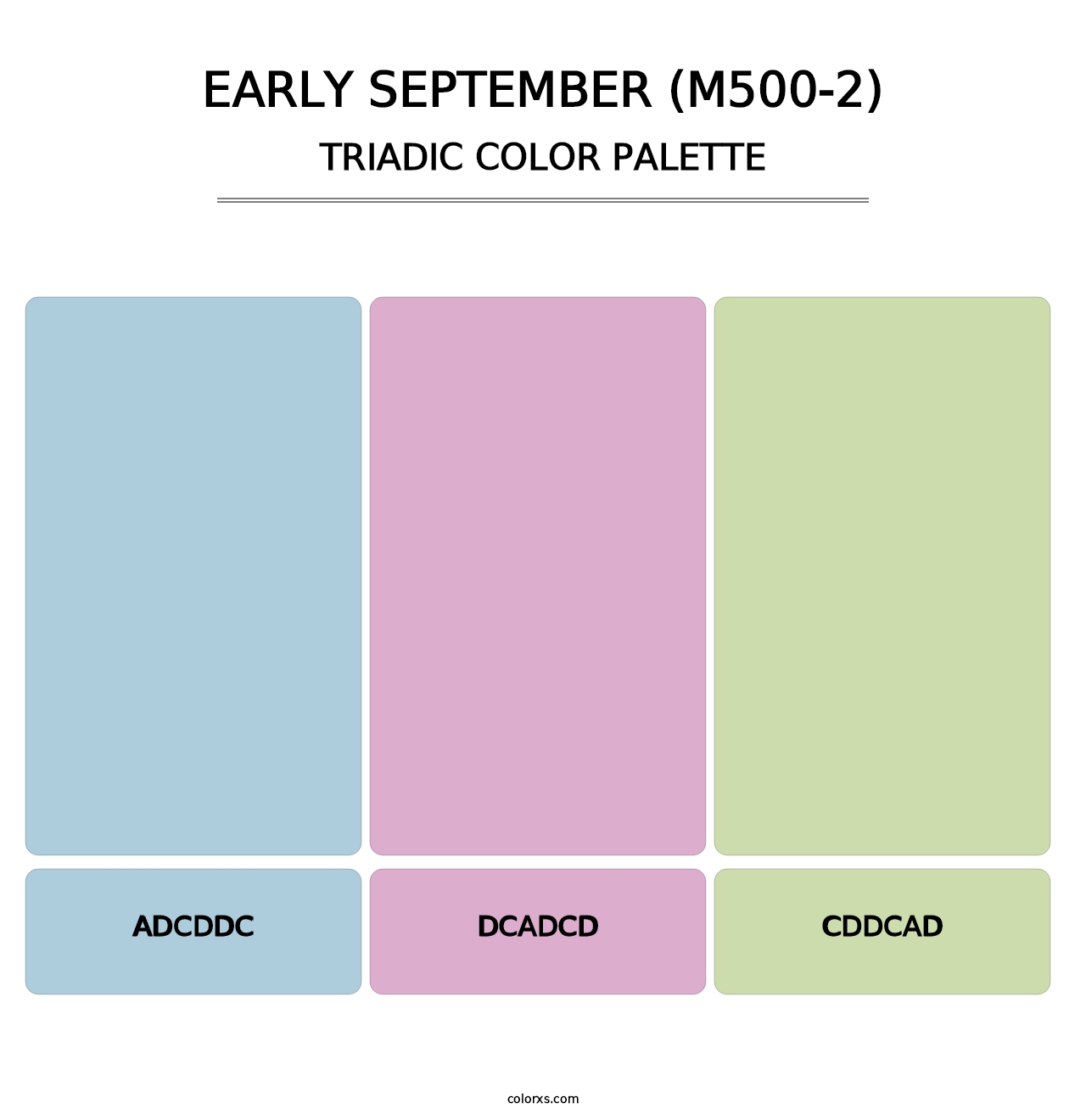Early September (M500-2) - Triadic Color Palette
