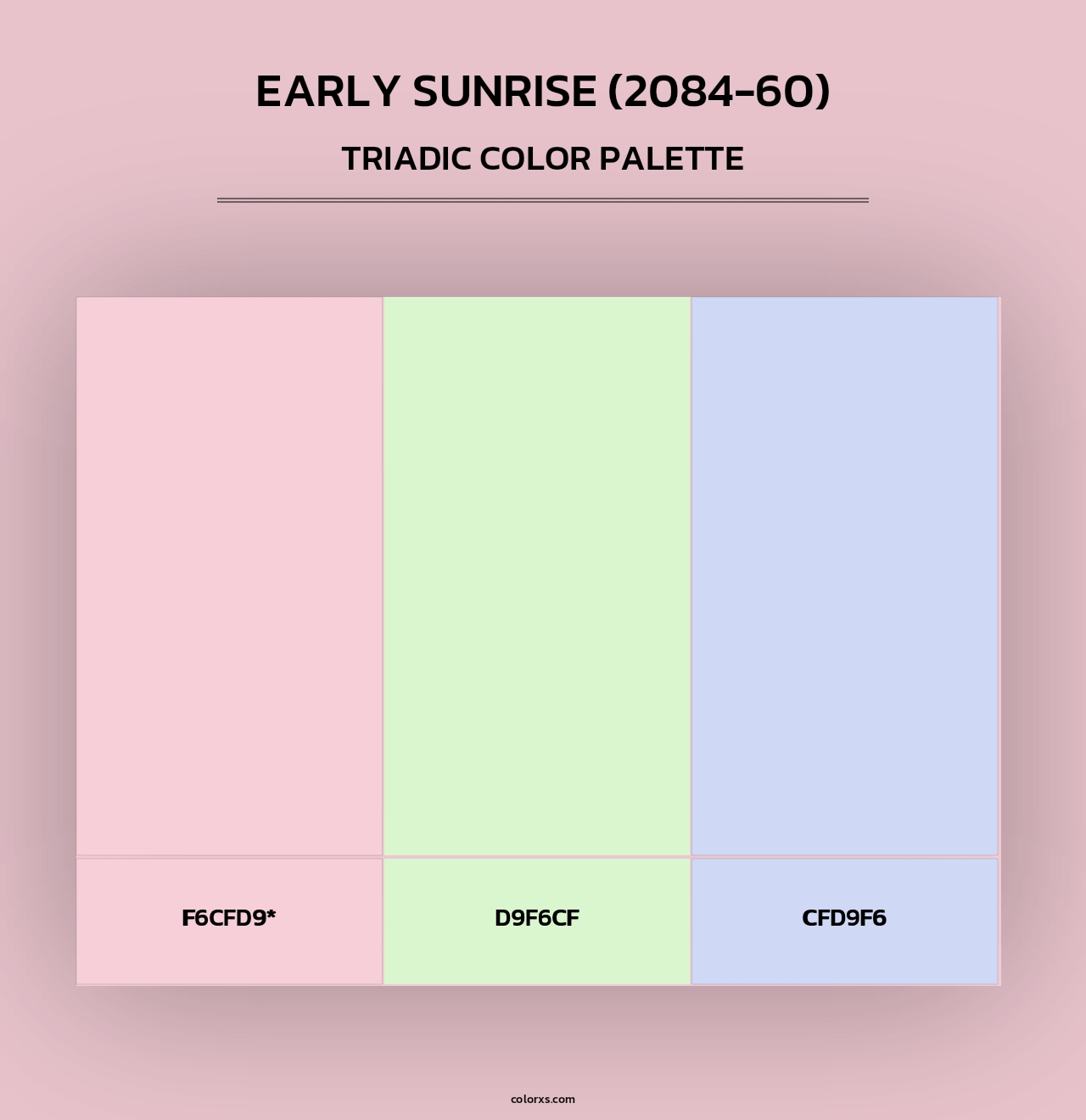 Early Sunrise (2084-60) - Triadic Color Palette