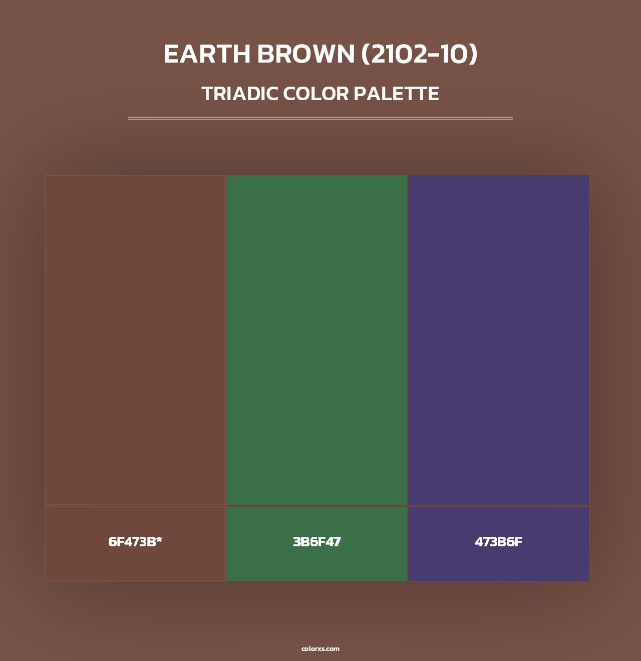 Earth Brown (2102-10) - Triadic Color Palette