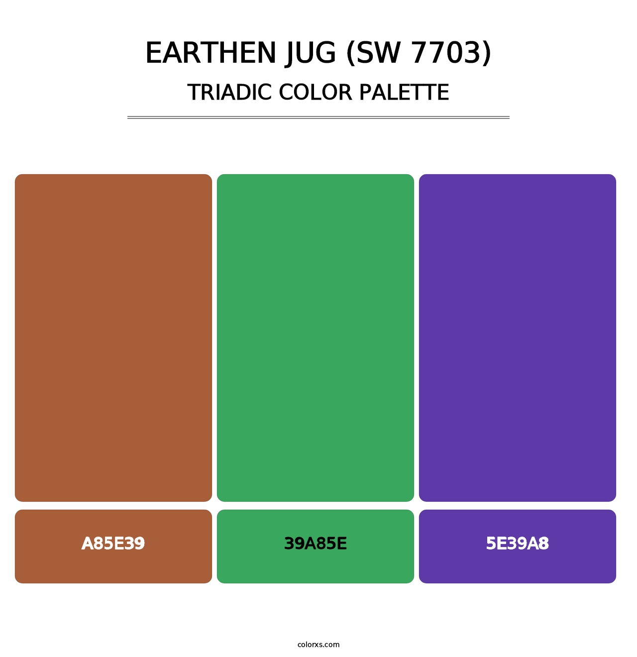 Earthen Jug (SW 7703) - Triadic Color Palette