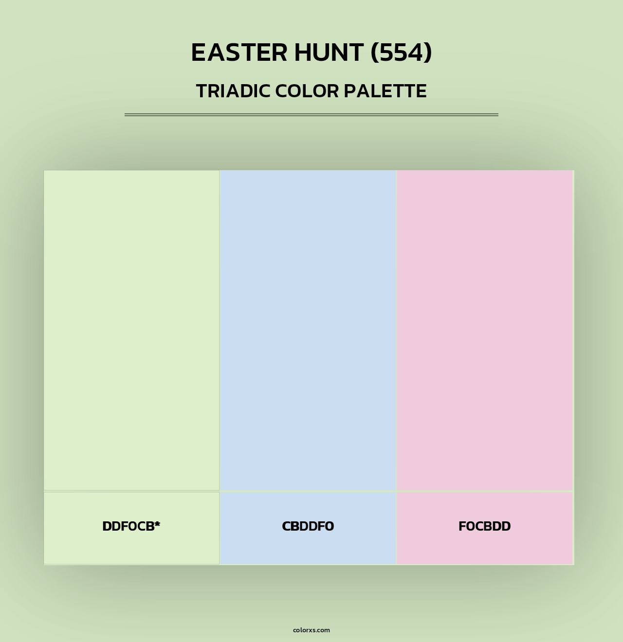 Easter Hunt (554) - Triadic Color Palette