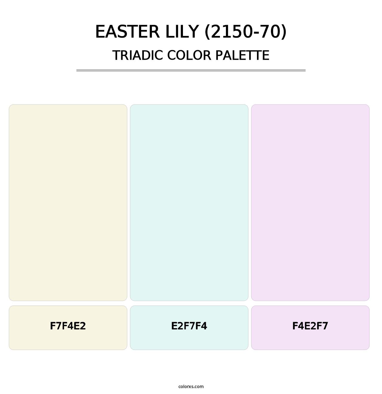 Easter Lily (2150-70) - Triadic Color Palette