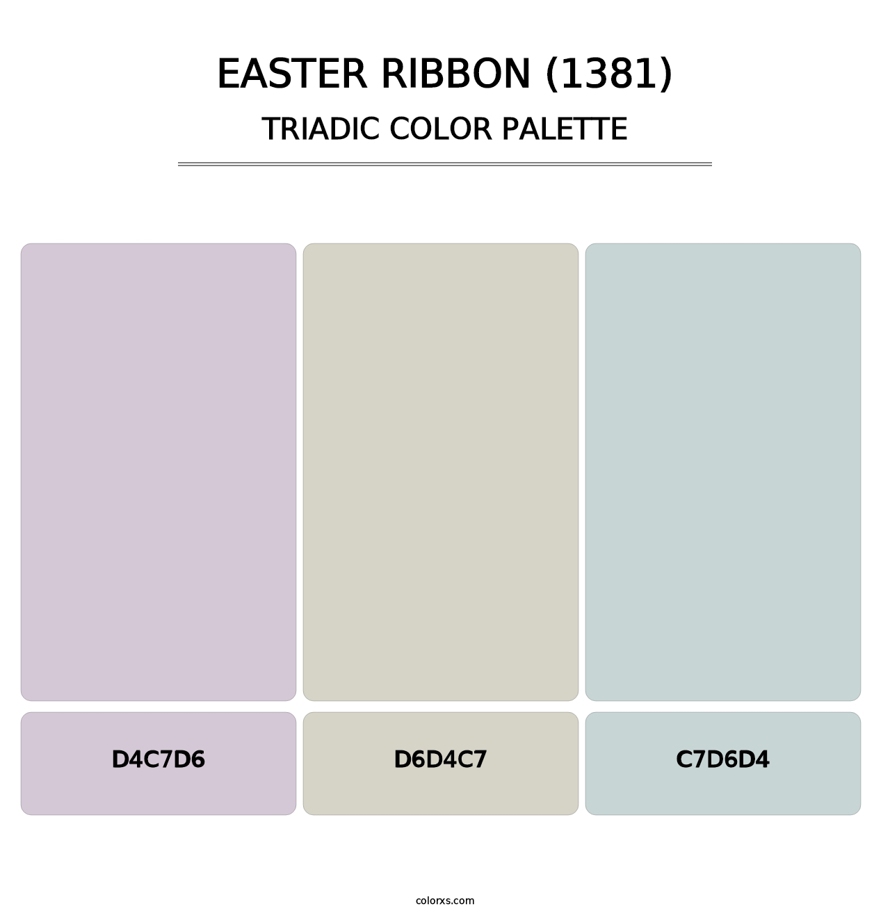 Easter Ribbon (1381) - Triadic Color Palette