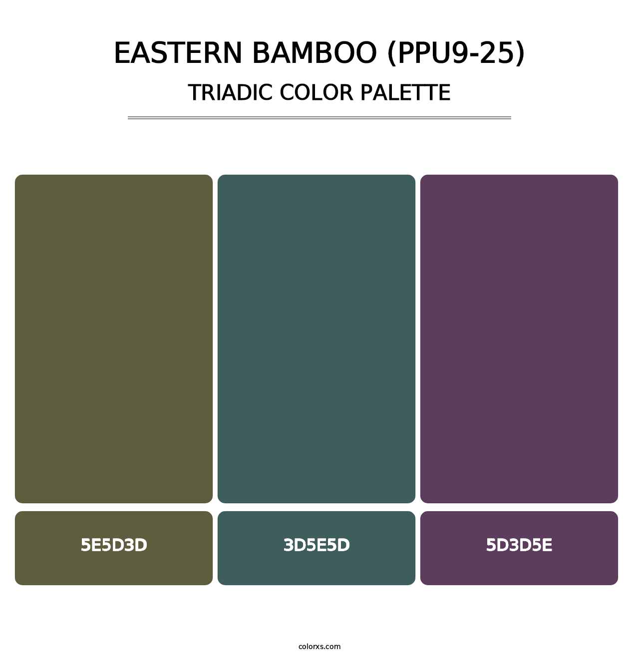 Eastern Bamboo (PPU9-25) - Triadic Color Palette