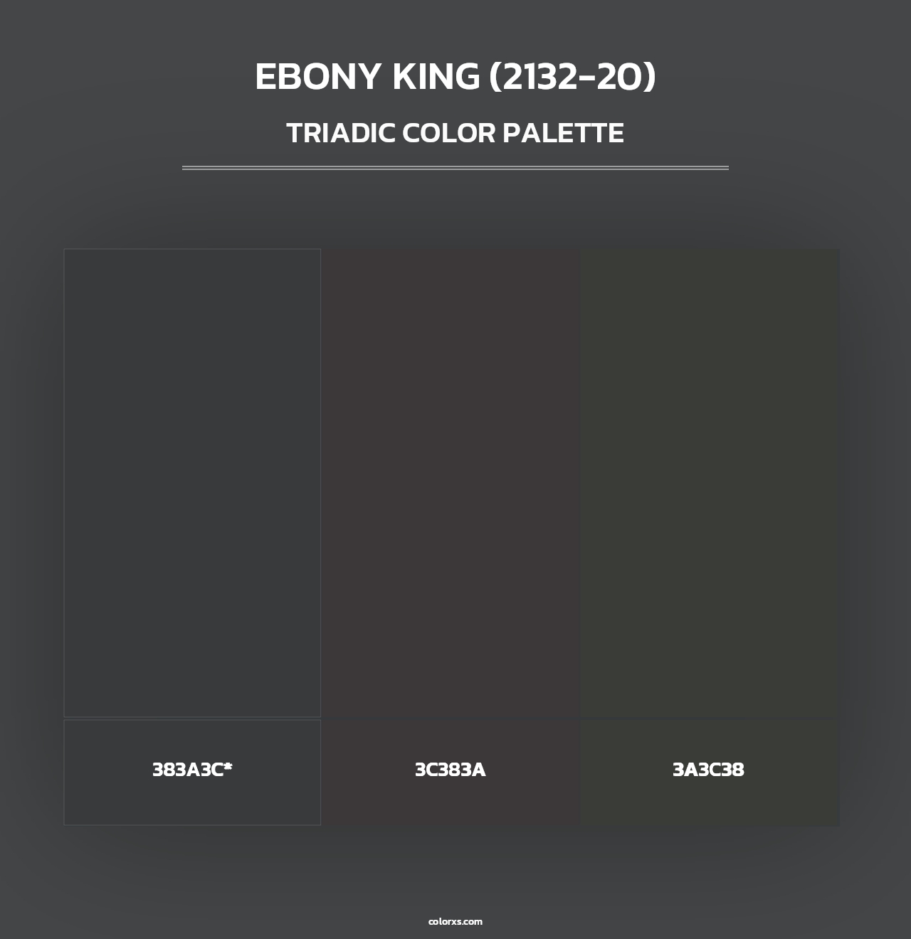 Ebony King (2132-20) - Triadic Color Palette