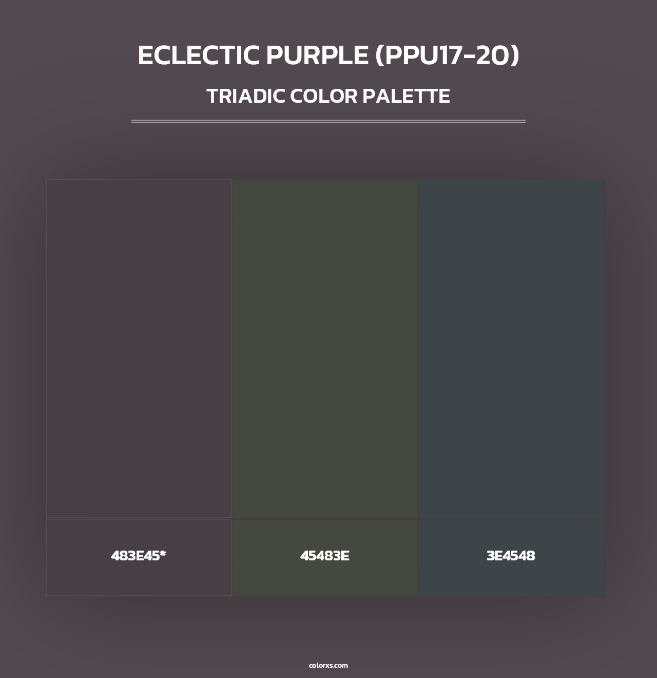 Eclectic Purple (PPU17-20) - Triadic Color Palette