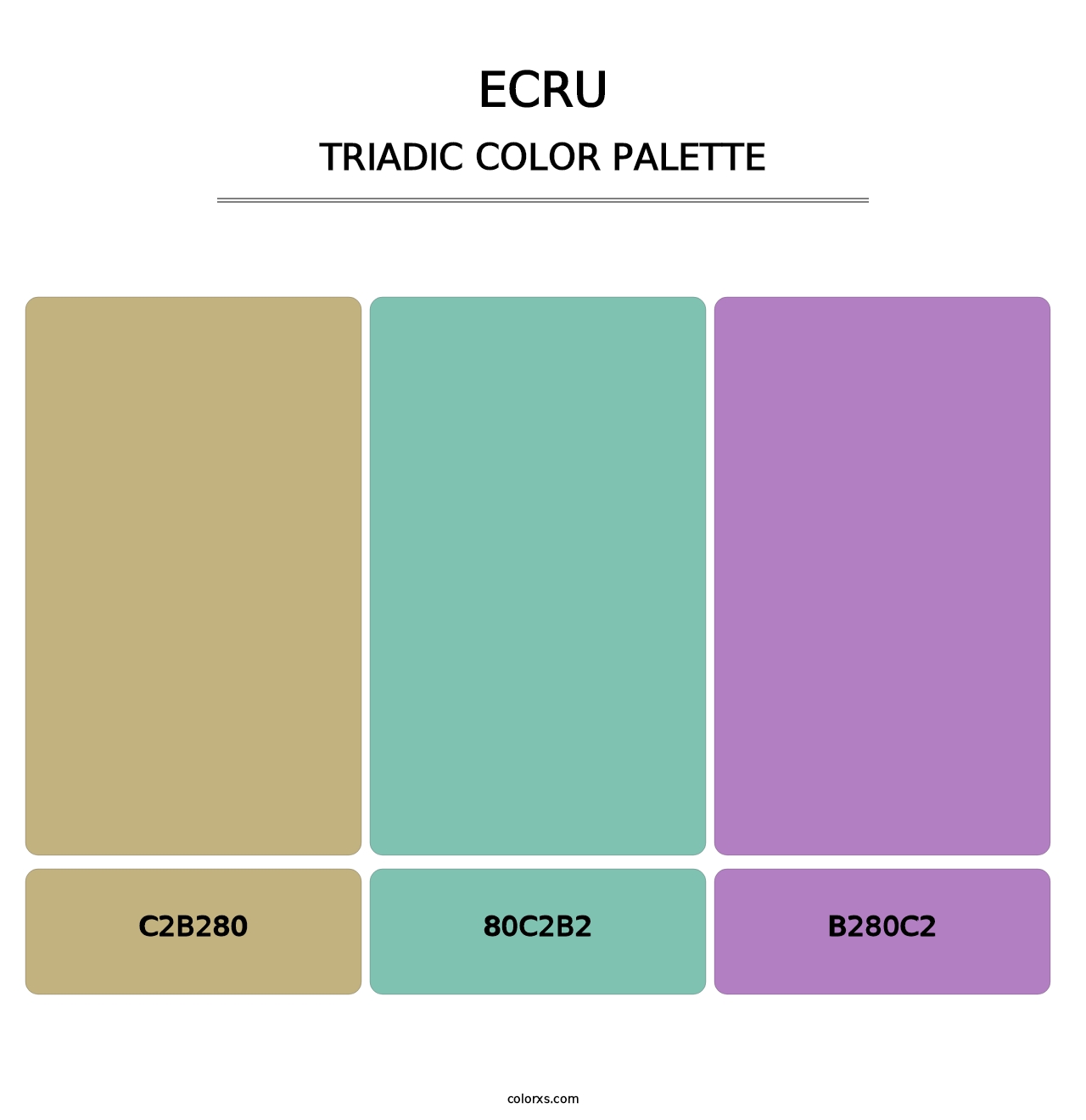 Ecru - Triadic Color Palette