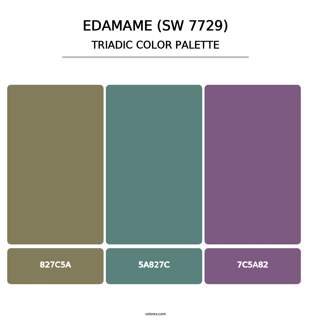 Edamame (SW 7729) - Triadic Color Palette