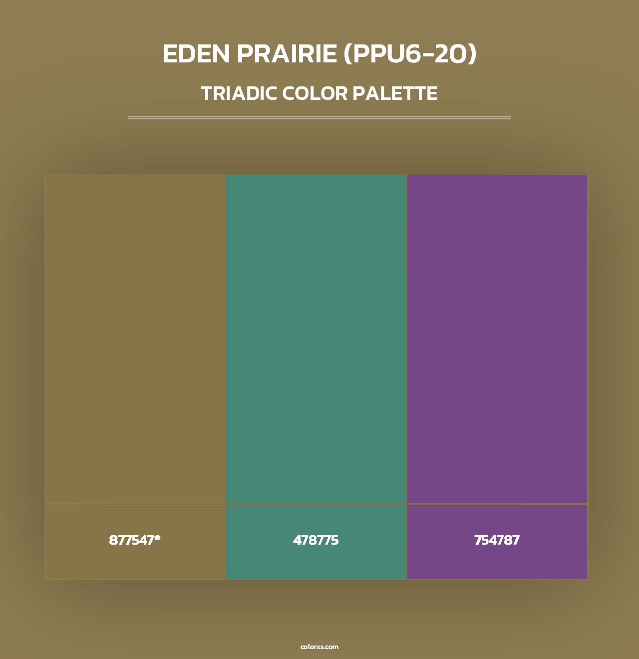 Eden Prairie (PPU6-20) - Triadic Color Palette