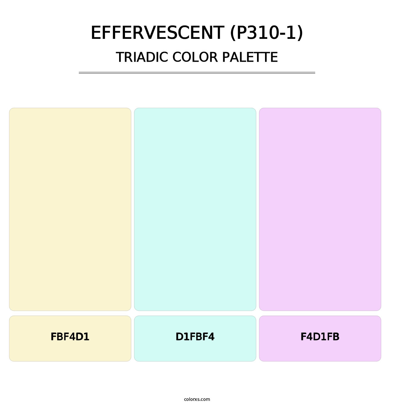 Effervescent (P310-1) - Triadic Color Palette